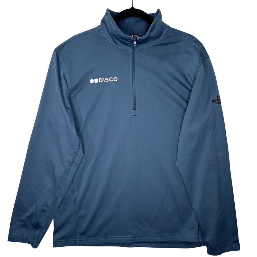 The North Face Mens Size L Pullover Fleece Tech 1/4-Zip Blue Gorp Winter Fall